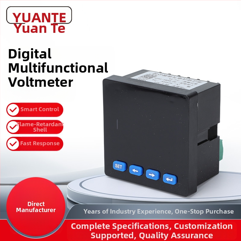 Trojfázový digitálny voltmeter a viacfunkčný merač výkonu s meraním prúdu a napätia