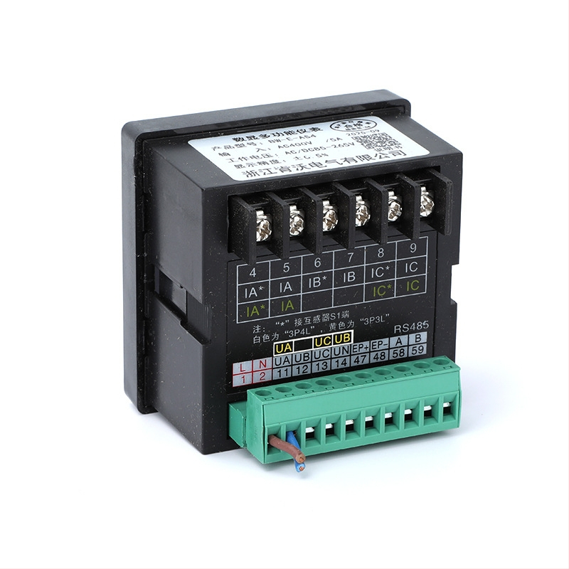 Trojfázový digitálny voltmeter a viacfunkčný merač výkonu s meraním prúdu a napätia