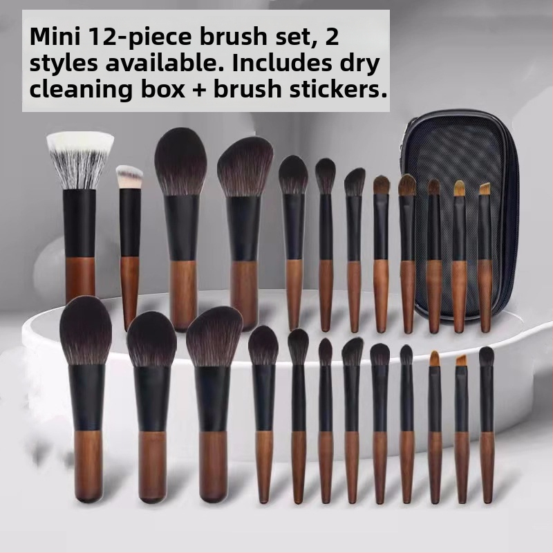 5 dostupnih opcija: Mini set od 12 kistića za šminku za putovanja, kompaktan dizajn za početnike – sjenilo za oči i puder u prahu