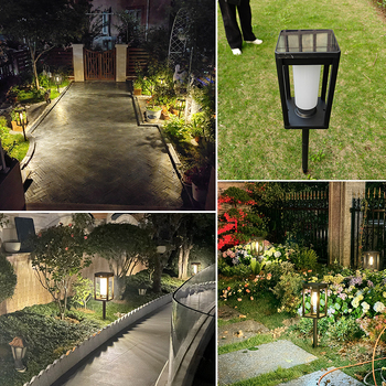 Solarna vanjska vodootporna rasvjeta za stubove kolone sa senzorom pokreta – model TC-283, materijal: aluminij ABS, IP65, snaga ispod 5W, trajanje 12–16 sati