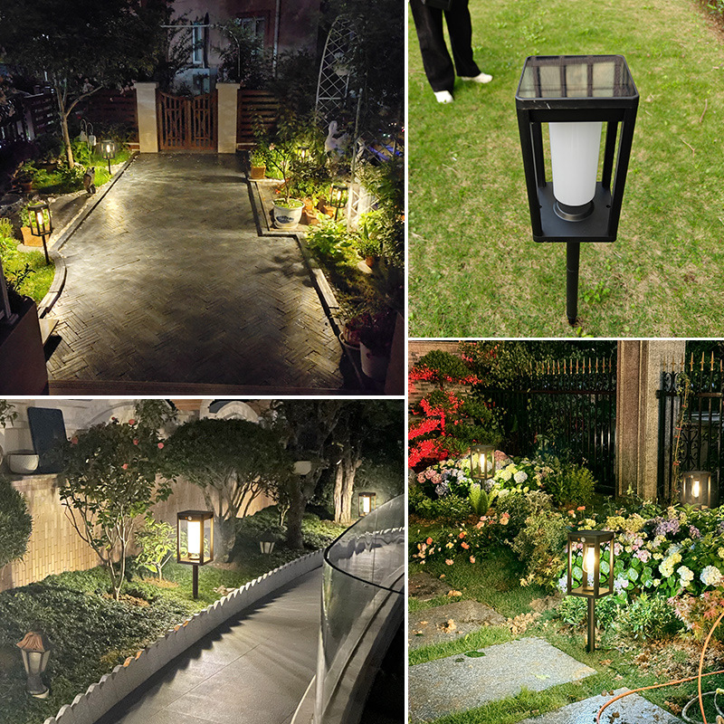 Solarna vanjska vodootporna rasvjeta za stubove kolone sa senzorom pokreta – model TC-283, materijal: aluminij ABS, IP65, snaga ispod 5W, trajanje 12–16 sati