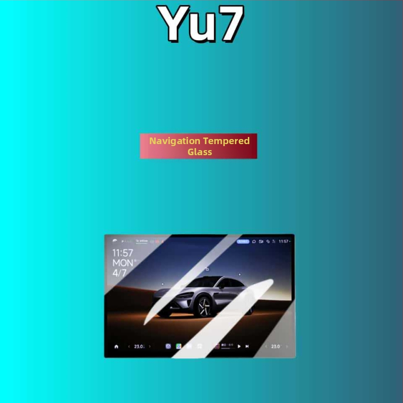 Zaštitno staklo za zaslon s čvrstom temperiranom staklu Xiaomi YU7 u automobilu — monolitna konstrukcija, otporna na visoke i niske temperature, otporna na ogrebotine i habanje, otporna na otiske prstiju i masnoću