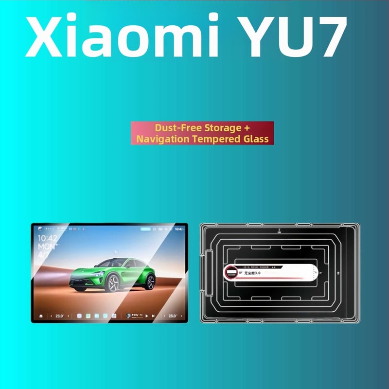 Zaštitno staklo za zaslon s čvrstom temperiranom staklu Xiaomi YU7 u automobilu — monolitna konstrukcija, otporna na visoke i niske temperature, otporna na ogrebotine i habanje, otporna na otiske prstiju i masnoću
