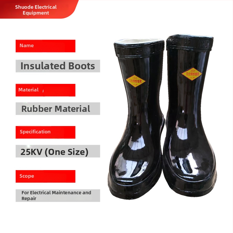 Set mănuși izolate pentru electricieni și ghete izolate – cauciuc, izolație pentru lucrări electrice