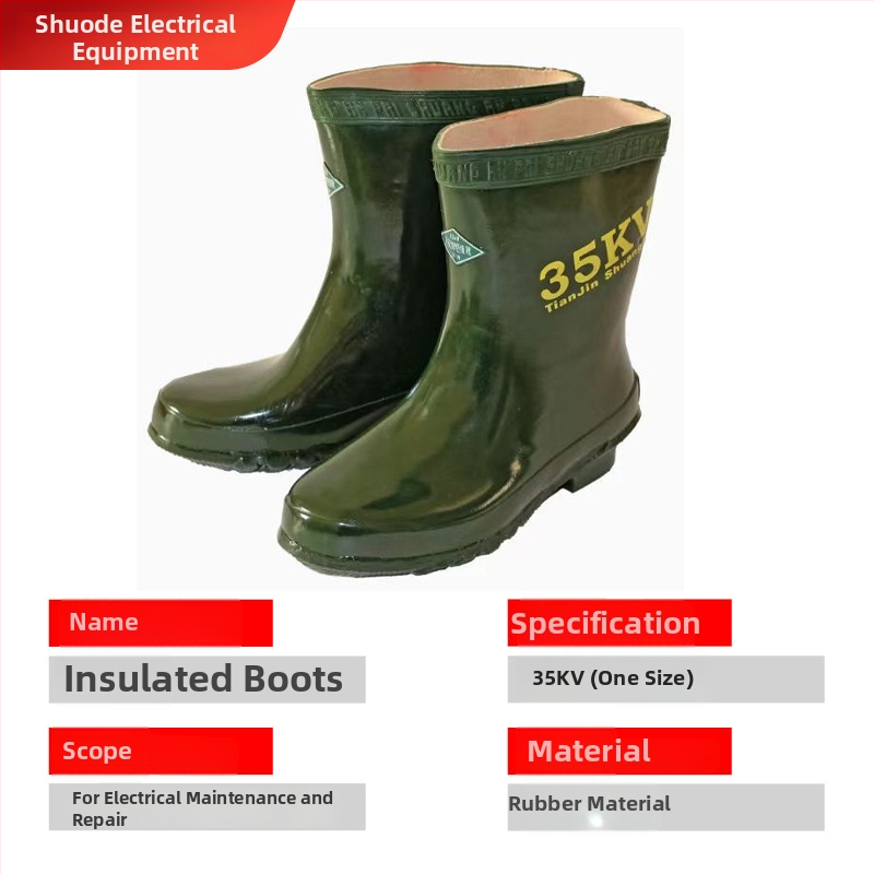 Set mănuși izolate pentru electricieni și ghete izolate – cauciuc, izolație pentru lucrări electrice