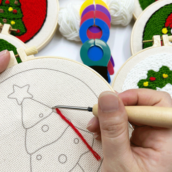 Set za punch needle embroidery – Wei Jian privatna marka, prilagodljivi DIY kućni stil, 500 komada u kutiji, 50 g