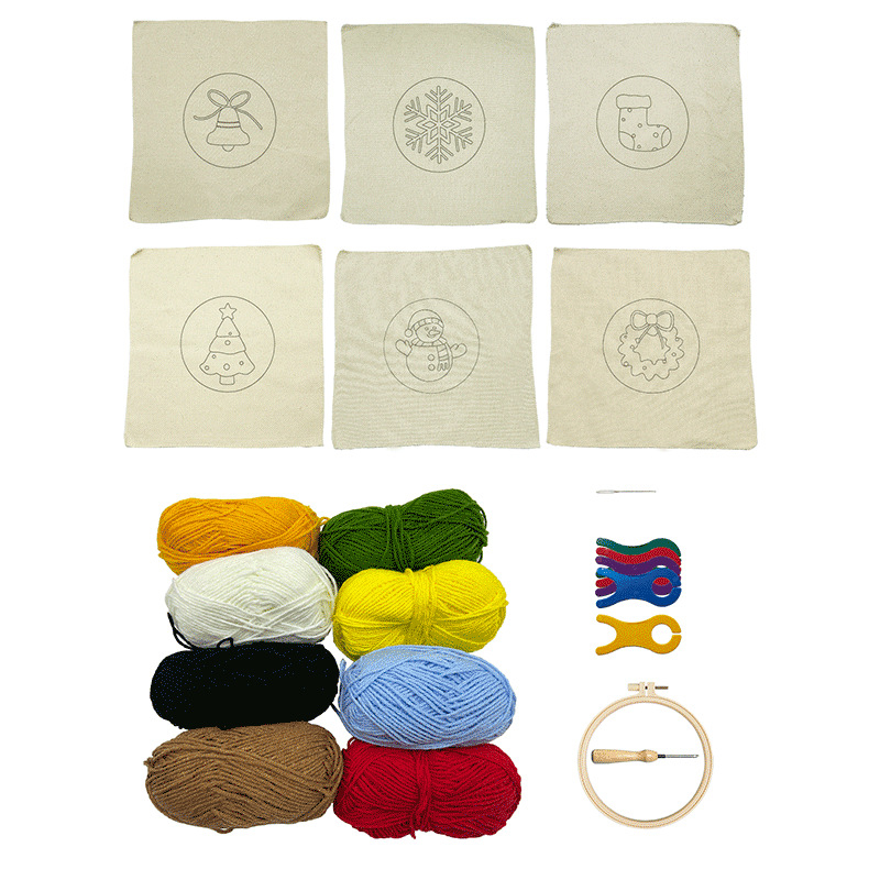 Set za punch needle embroidery – Wei Jian privatna marka, prilagodljivi DIY kućni stil, 500 komada u kutiji, 50 g