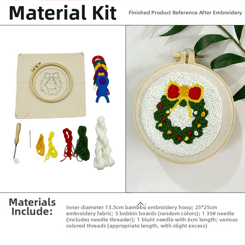Set za punch needle embroidery – Wei Jian privatna marka, prilagodljivi DIY kućni stil, 500 komada u kutiji, 50 g