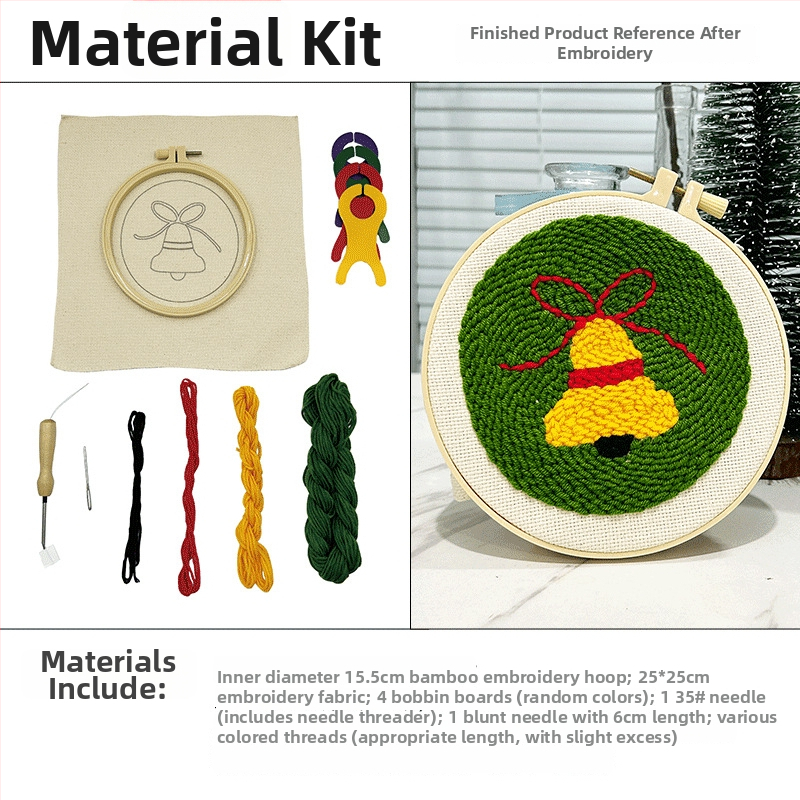 Set za punch needle embroidery – Wei Jian privatna marka, prilagodljivi DIY kućni stil, 500 komada u kutiji, 50 g
