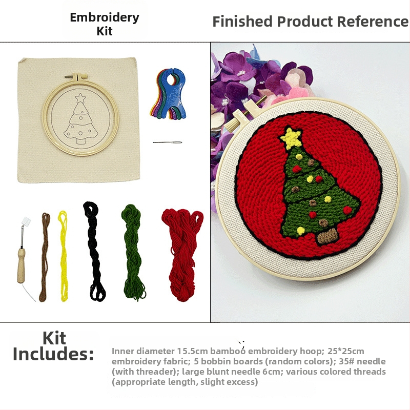 Set za punch needle embroidery – Wei Jian privatna marka, prilagodljivi DIY kućni stil, 500 komada u kutiji, 50 g