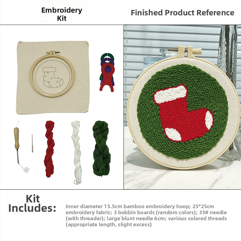 Set za punch needle embroidery – Wei Jian privatna marka, prilagodljivi DIY kućni stil, 500 komada u kutiji, 50 g