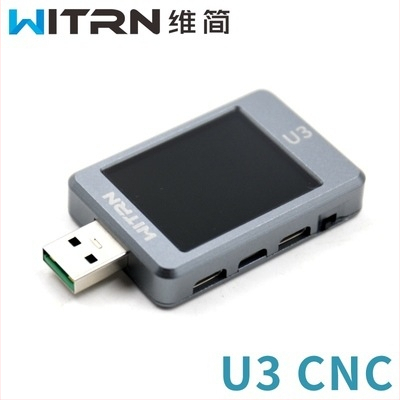 WITRN USB μετρητής ρεύματος και τάσης, μοντέλο U3, ανίχνευση QC5PD, PPS πρωτόκολλο γρήγορης φόρτισης, φάσμα κυματισμών