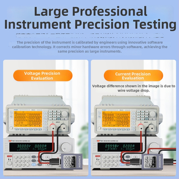 Type-C interfész, többfunkciós teljesítménymérő, tartomány 50V/12A, DC áram és feszültség mérése