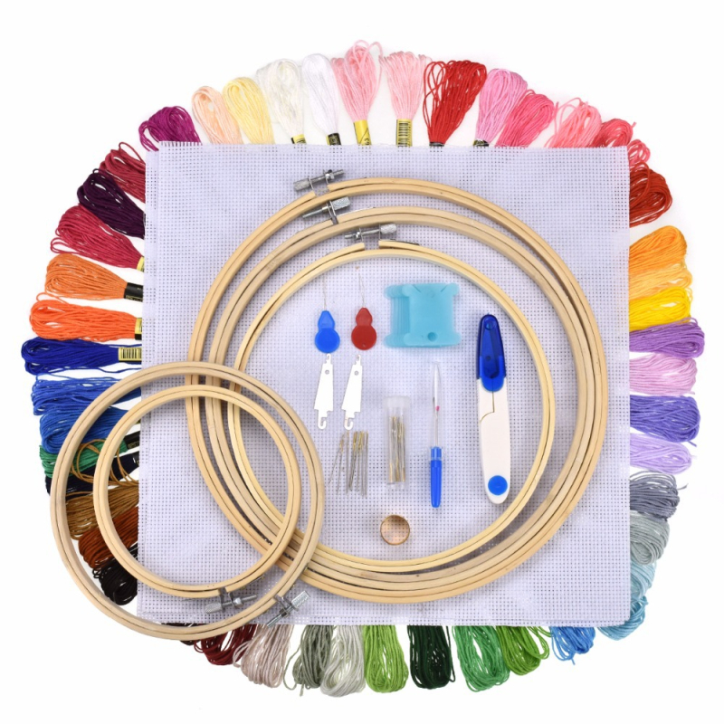 Zuuman set za vez s obrukom i okvirom, alati za križno šivanje, DIY, težina 0.7 kg