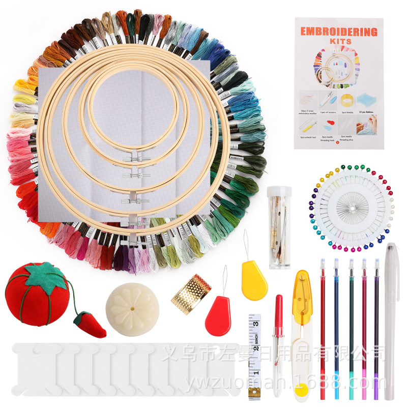 Zuuman set za vez s obrukom i okvirom, alati za križno šivanje, DIY, težina 0.7 kg