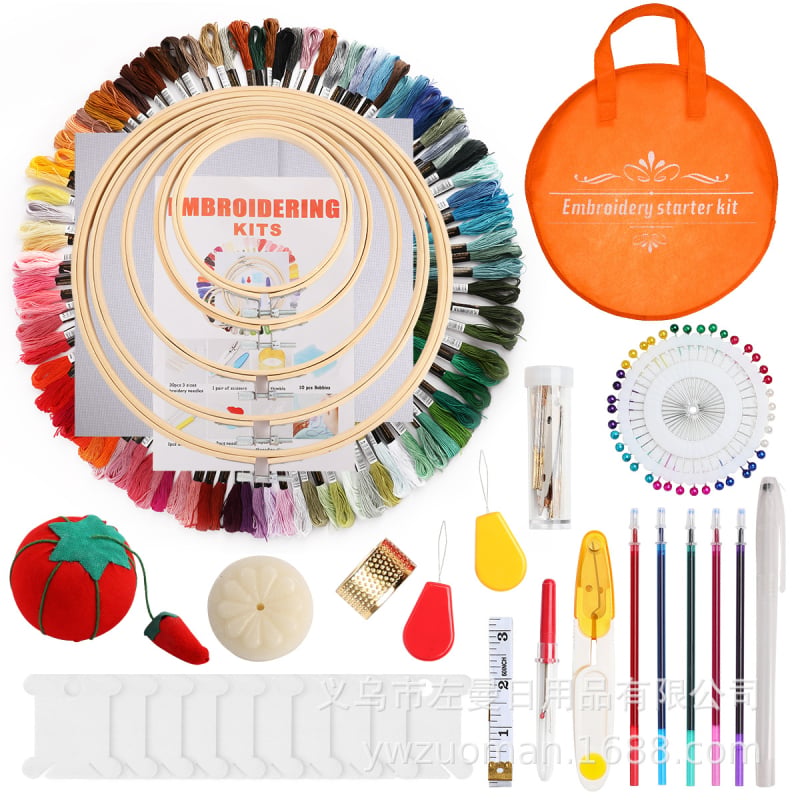 Zuuman set za vez s obrukom i okvirom, alati za križno šivanje, DIY, težina 0.7 kg
