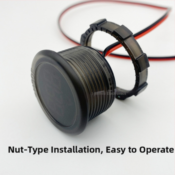 Nepremokavý kruhový voltmeter s LED displejom, DC 4–100V, dvojvodičový, univerzálny pre elektrické vozidlá, model JML30F-DV1