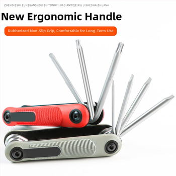 Zložený set imbusových kľúčov s vnútorným šesťuholníkom z chrom-vanádiovej ocele