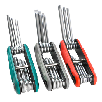 Sklopivi set imbus ključev s unutarnjim šesterokutnim glavama, od krom-vanadij čelika