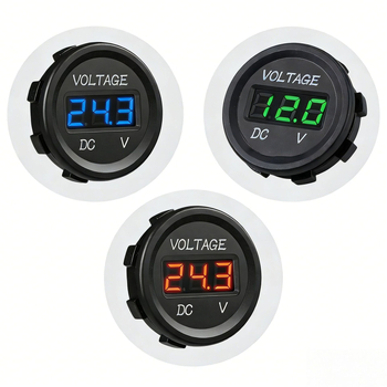 12-24V DC akkumulátor feszültségmérő LED kijelzővel autók és lakókocsi használatra