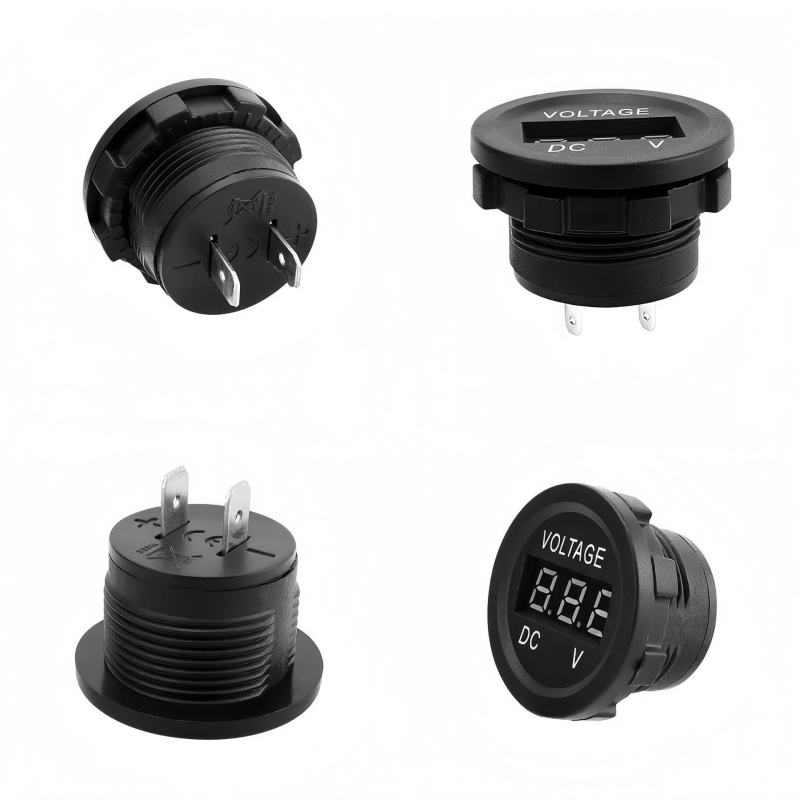 12-24V DC akkumulátor feszültségmérő LED kijelzővel autók és lakókocsi használatra