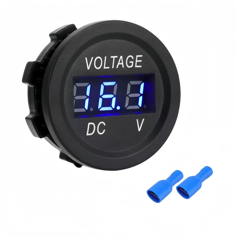 12-24V DC akkumulátor feszültségmérő LED kijelzővel autók és lakókocsi használatra