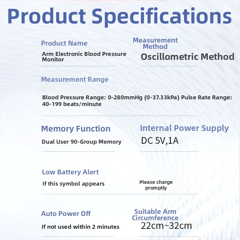 Elektronický tonometer s automatickou pažnou manžetou, domáce použitie, nabíjateľná lítiová batéria, značka Hainuo