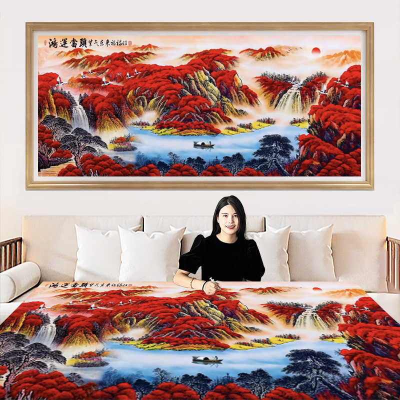 Ландшафтен комплект за кръстат бод, плат 9CT, пластмасова листа, скандинавски стил