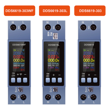 SINOTIMER Graffiti WiFi egyfázisú AC többfunkciós energia-mérő, túl- és alacsony feszültségvédelmi funkcióval, túláram és túlmelegedés elleni védelemmel, 40A, DIN sínre szerelés