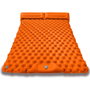 Saltea gonflabilă de camping pentru două persoane, cu pedală, Nylon TPU, LT2311, rezistentă la umezeală