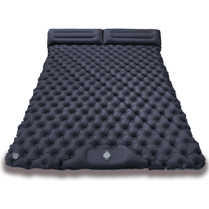 Saltea gonflabilă de camping pentru două persoane, cu pedală, Nylon TPU, LT2311, rezistentă la umezeală