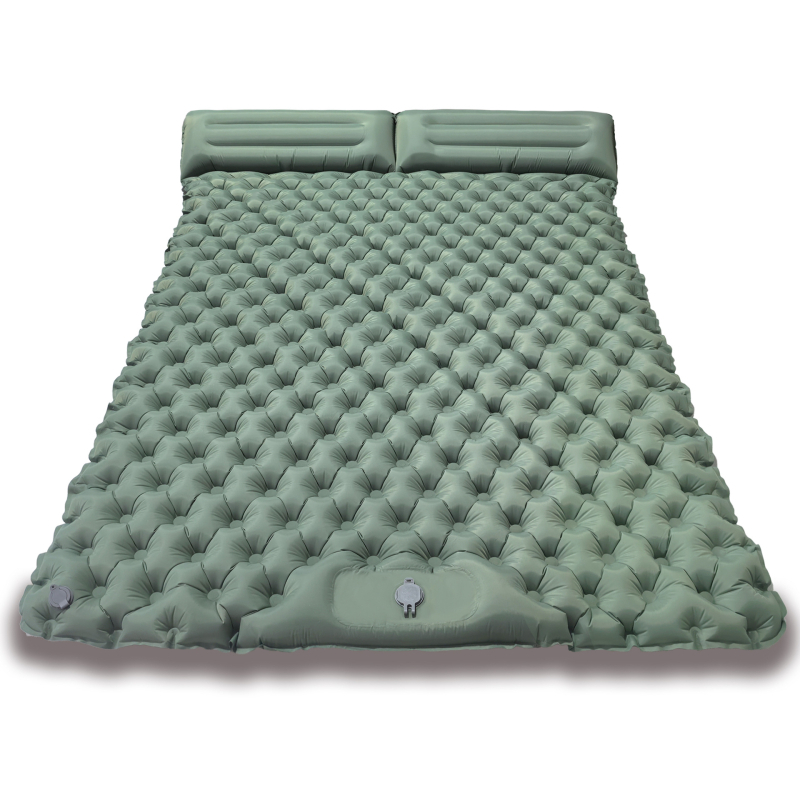 Saltea gonflabilă de camping pentru două persoane, cu pedală, Nylon TPU, LT2311, rezistentă la umezeală