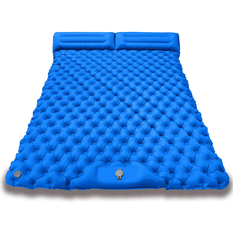 Saltea gonflabilă de camping pentru două persoane, cu pedală, Nylon TPU, LT2311, rezistentă la umezeală