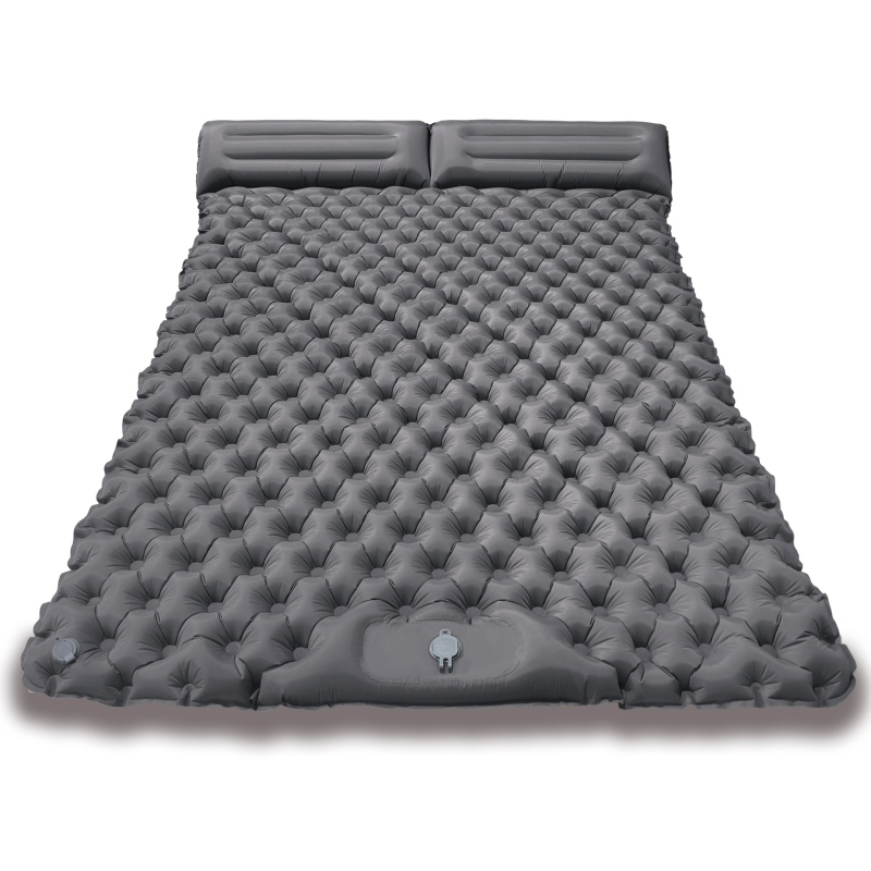 Saltea gonflabilă de camping pentru două persoane, cu pedală, Nylon TPU, LT2311, rezistentă la umezeală