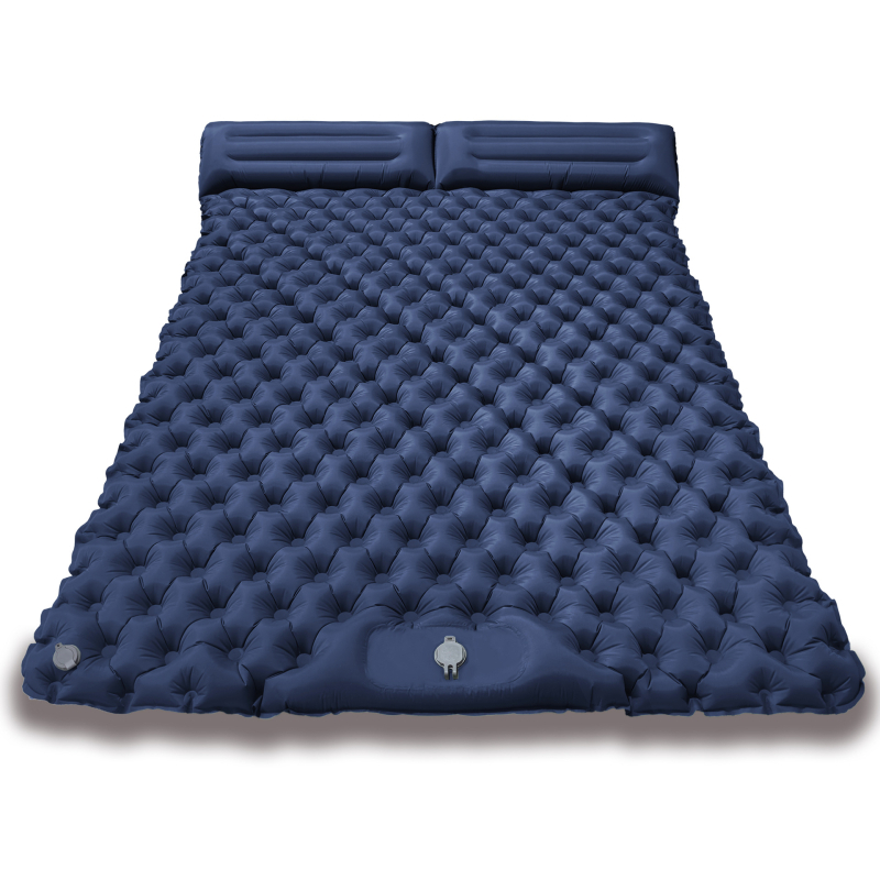 Saltea gonflabilă de camping pentru două persoane, cu pedală, Nylon TPU, LT2311, rezistentă la umezeală