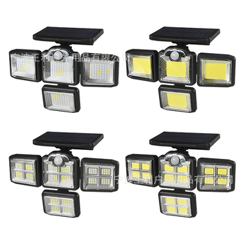 Μονωμένη ηλιακή φωτιστική μονάδα τοίχου με τηλεχειριστήριο, εξωτερικό αδιάβροχο φως κήπου/φράχτη IP44, LED patch, 40W, 3.7V, αυτονομία 16–24 ωρών