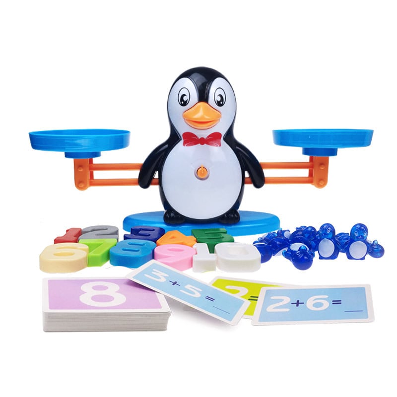 Пингвинова балансираща играчка за деца на 3–6 години – разпознаване на числа, когнитивно развитие, ABS пластмаса