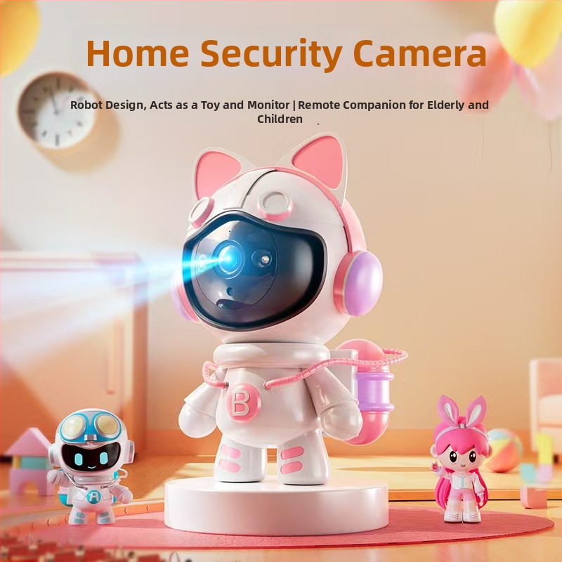 WiFi vnútorná kamera v tvare bábiky s plnofarebným nočným videním a alarmom plaču dieťaťa — horizontálne otáčanie 355°, vertikálny náklon 90°, rýchlosť panovania 355°/s, DC 5V, uchytenie na gimbal