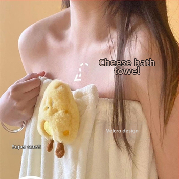 Dámsky letný župan do kúpeľne — absorbujúci, rýchloschnúci korálový fleece, uterák na obtočenie, trojdelný set