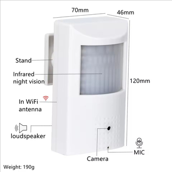 Cameră WiFi — rezoluție 3MP/5MP, obiectiv 3,7 mm, utilizare în interior, vizionare IR noaptea la 20 m (12V)