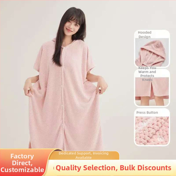 Dámsky župan do kúpeľa, korálový fleece, zmes spandex, 580 g