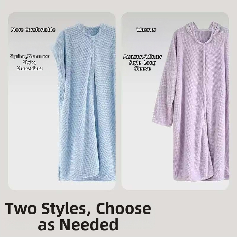 Dámsky župan do kúpeľa, korálový fleece, zmes spandex, 580 g