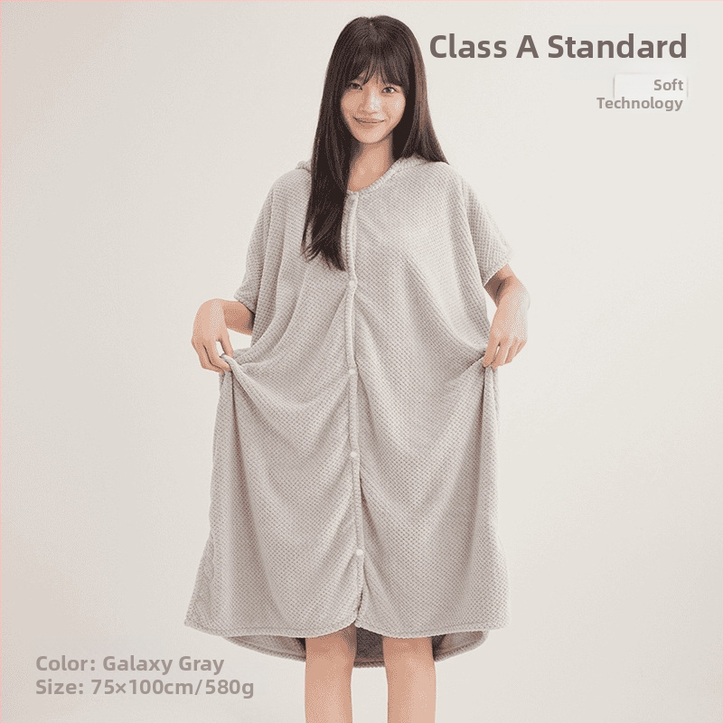 Dámsky župan do kúpeľa, korálový fleece, zmes spandex, 580 g