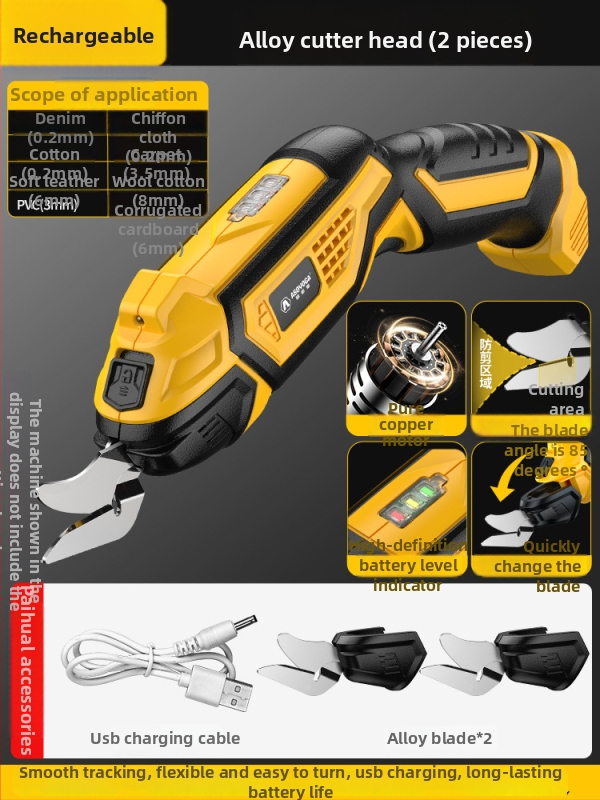 Asja elektrické nožnice na oblečenie – dobíjateľná lítium batéria, 3,6V, ručné použitie