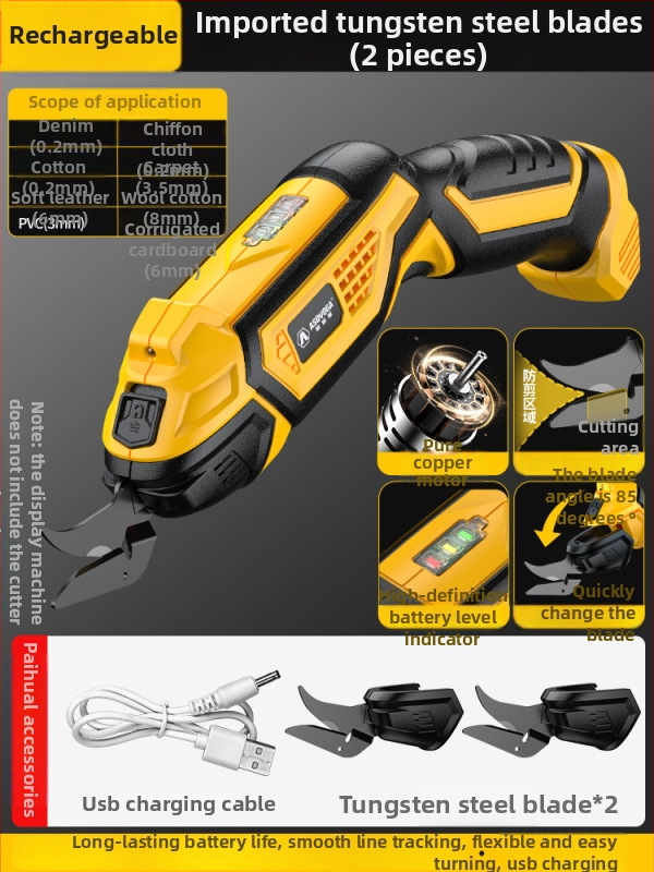 Asja elektrické nožnice na oblečenie – dobíjateľná lítium batéria, 3,6V, ručné použitie