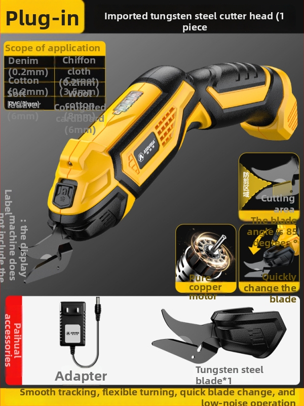 Asja elektrické nožnice na oblečenie – dobíjateľná lítium batéria, 3,6V, ručné použitie