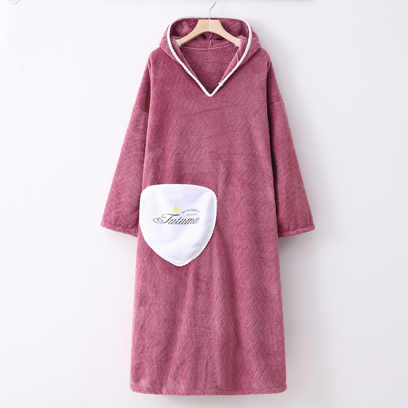 Uniszex téli fürdőköntös, bársonyos poliészter anyag, 90% poliészter, pár számára