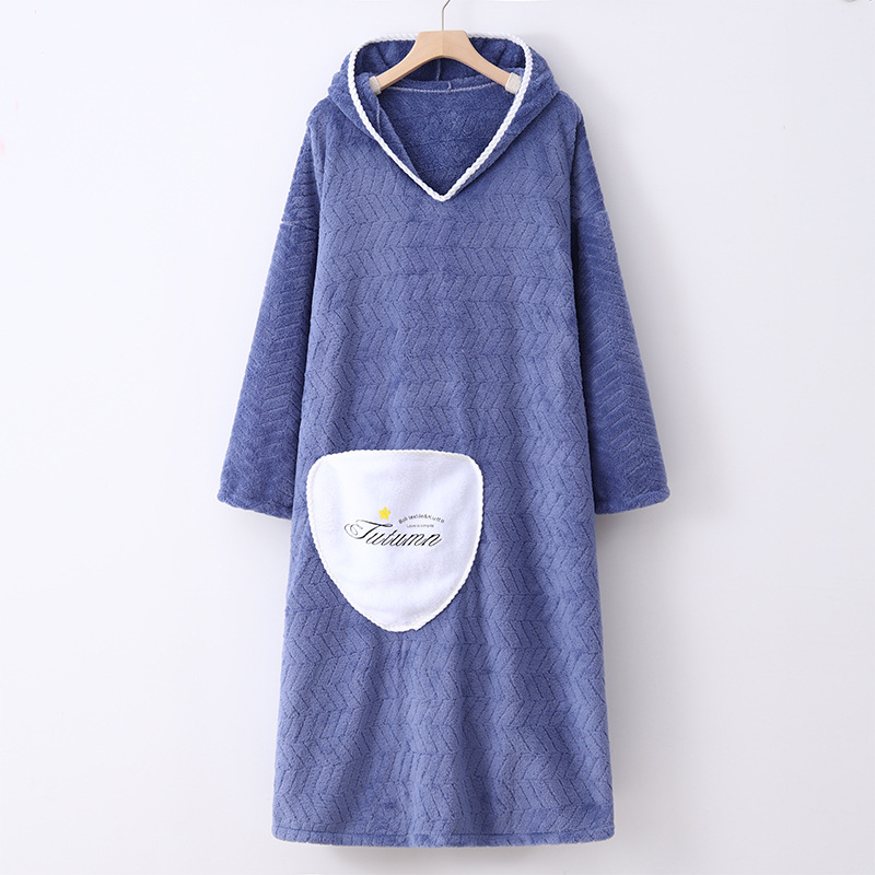 Uniszex téli fürdőköntös, bársonyos poliészter anyag, 90% poliészter, pár számára