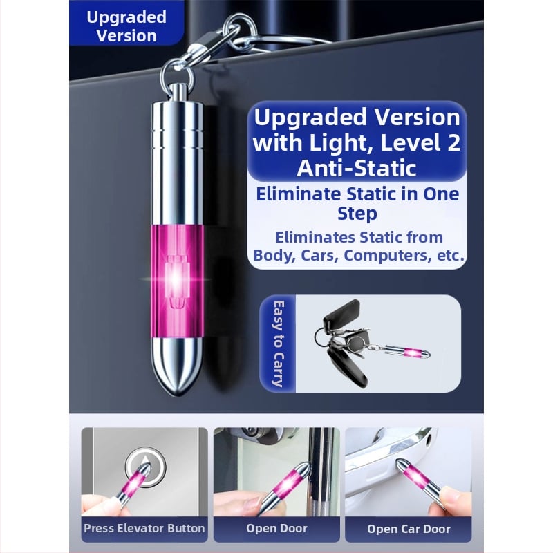 Πλαστικός αντιστατικός εκφορτιστής με κλειδοθήκη — Friendly, πολυλειτουργικός με στυλό εκφόρτισης