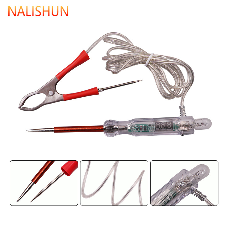 Autóvillamossági teszt toll digitális kijelzővel, ABS házzal, 12–24V, 48 g